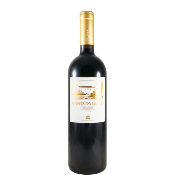 Quinta do Mouro tinto (rótulo dourado) 2020 Garrafa de vinho tinto com rótulo branco e dourado