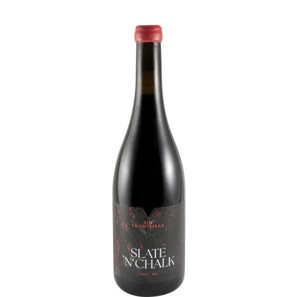 Palhete Slate 'N' Chalk 2021 Garrafa de vinho tinto com rótulo preto e vermelho
