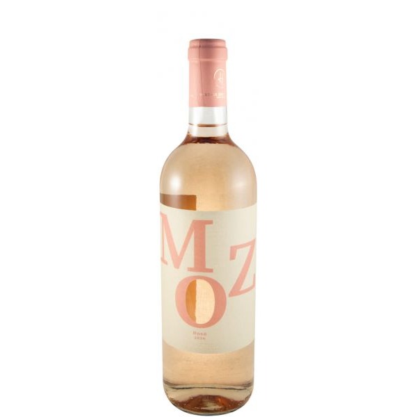 Herdade dos Oliveiras Moz rosé 2024 Garrafa de vinho rosé com rótulo branco e letras cor-de-rosa