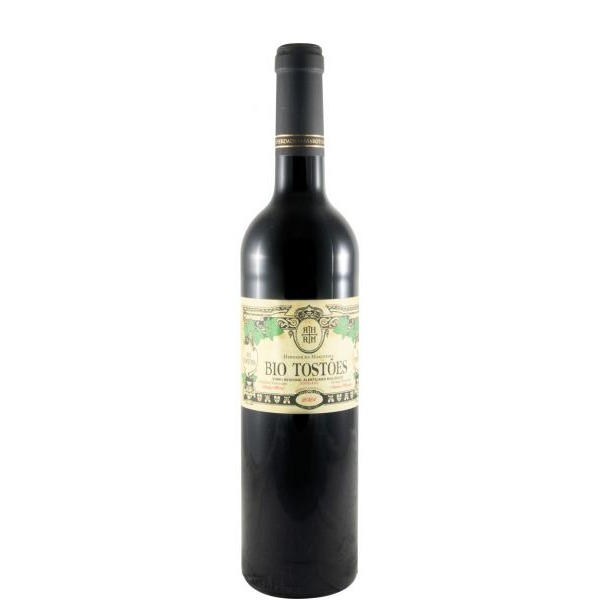 Herdade da Maroteira Bio Tostões biológico tinto 2024 Garrafa de vinho tinto BIO TOSTÕES com rótulo branco e detalhes em verde