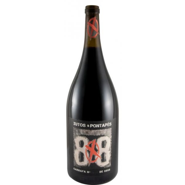Herdade de São Miguel Xutos & Pontapés 88 tinto 1,5L 2022 Garrafa de vinho escura com rótulo preto e números 888 em destaque