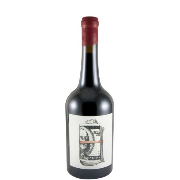 Herdade Papa Leite One in a Million tinto 2021 Garrafa de vinho com rótulo de maço de dólares