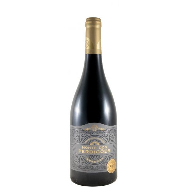 Monte dos Perdigões Reserva tinto 2024 Garrafa de vinho tinto Monte dos Perdigões com rótulo cinza e dourado