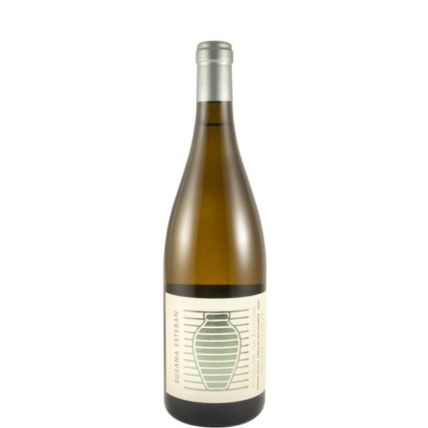 Susana Esteban Procura na Ânfora Vinhas Velhas branco 2023 Garrafa de vinho com rótulo creme e ânfora verde