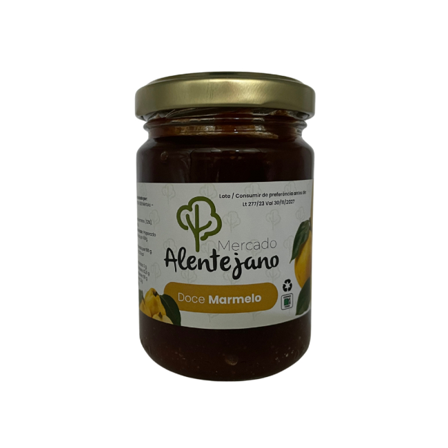 Doce de Marmelo ( Marmelada ) Frasco de doce de marmelo Mercado Alentejano