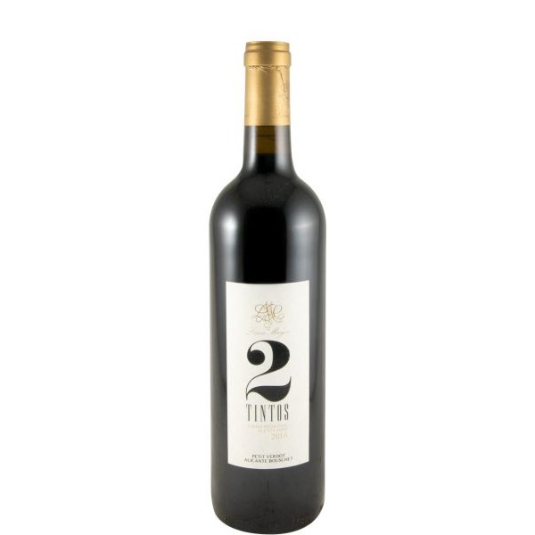 Lima Mayer 2 Tintos tinto 2016 Garrafa de vinho tinto com rótulo branco e tampa dourada