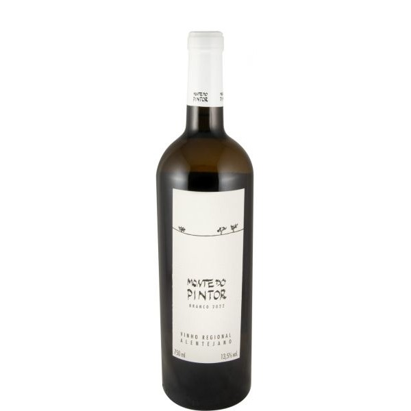 Monte do Pintor branco 2022 Garrafa de vinho branco Moute do Pintor com rótulo branco