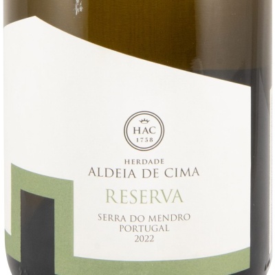 Rótulo de garrafa de vinho Reserva Herdade Aldeia de Cima 2022