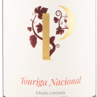 Etiqueta de vinho Touriga Nacional edição limitada com ilustração de videira
