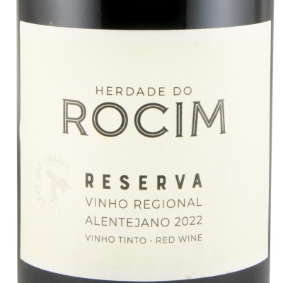Rótulo de vinho tinto Herdade do Rocim Reserva 2022 Alentejano