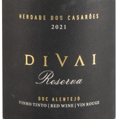 Etiqueta de vinho tinto Divai Reserva 2021 Alentejo