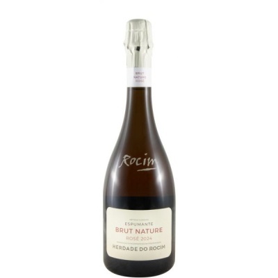 Garrafa de espumante Brut Nature Rosé 2024 Herdade do Rocim
