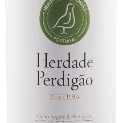 Rótulo de garrafa de vinho branco Herdade Perdigão Reserva 2020