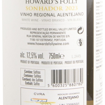 Etiqueta vinho Howards Folly Sonhador 2023 branco, 750ml, Portugal