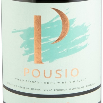 Rótulo de garrafa de vinho branco Pousio Arinto