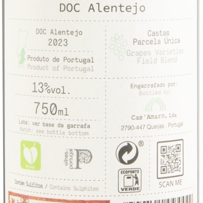 Rótulo de vinho tinto Implante DOC Alentejo 2023 13% vol. 750 ml