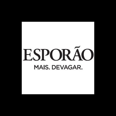 Logotipo ESPORÃO com texto MAiS. DEVAGAR.
