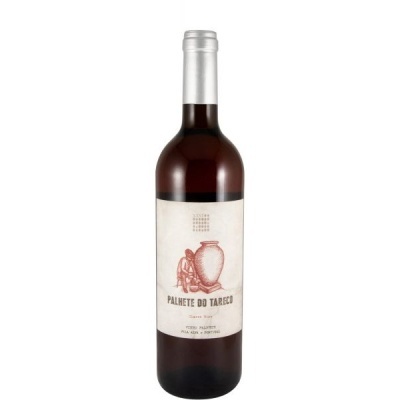 Garrafa de vinho tinto Palhete do Tareco com rótulo ilustrado e texto em português
