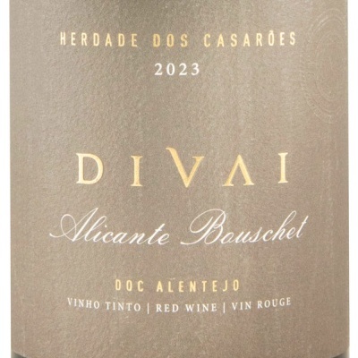 Rótulo de vinho tinto Divai Alicante Bouschet 2023 Alentejo