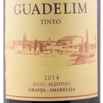 Etiqueta de vinho tinto Guadelim 2014 Alentejo Alfrocheiro