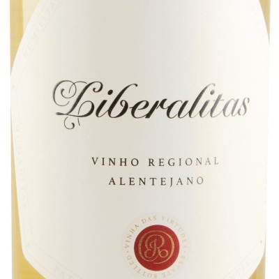 Rótulo de garrafa de vinho branco Liberalitas, Vinho Regional Alentejano