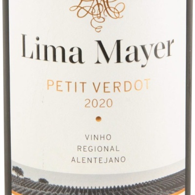 Rótulo garrafa vinho Lima Mayer Petit Verdot 2020 Alentejo