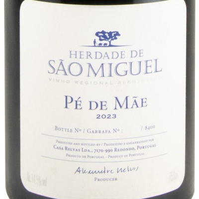 Etiqueta de vinho tinto Herdade de São Miguel Pé de Mãe 2023