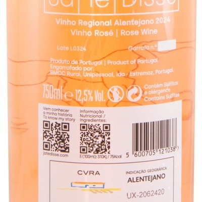 Rótulo de vinho rosé Já Te Disse Alentejano 2024