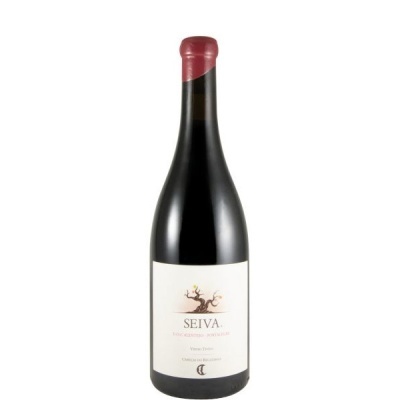 Garrafa de vinho tinto SEIVA com rolha e etiqueta branca