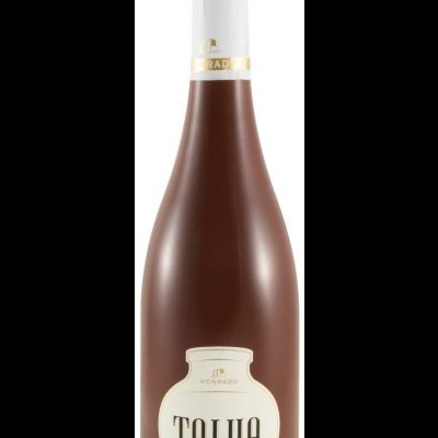 Garrafa de vinho rosé Talha com rótulo branco e tampa branca