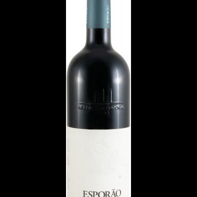 Garrafa de vinho tinto ESPORÃO com rótulo branco