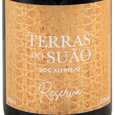 Rótulo de vinho Terras do Suão DOC Alentejo Reserva