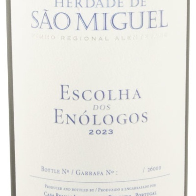 Rótulo branco de vinho Herdade de São Miguel Escolha dos Enólogos 2023