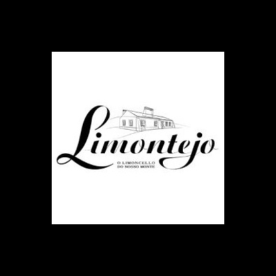 Logotipo em preto com texto Limontejo e casa desenhada ao fundo
