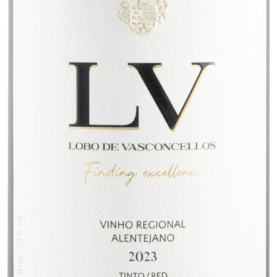 Rótulo vinho tinto LV Lobo de Vasconcellos Alentejano 2023