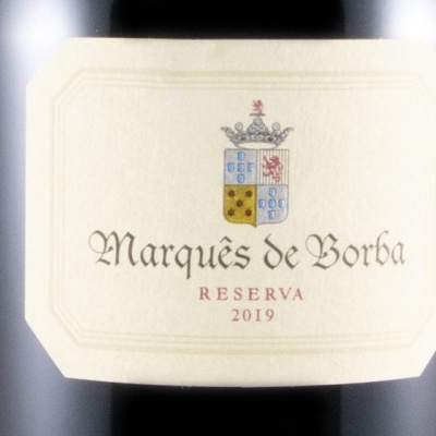 Rótulo de garrafa de vinho Marquês de Borba Reserva 2019