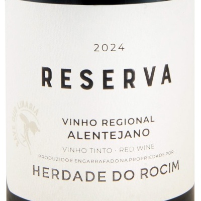 Etiqueta de vinho tinto regional do Alentejo Herdade do Rocim 2024 Reserva