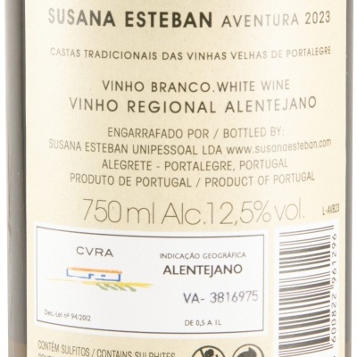 Etiqueta de vinho branco Susana Esteban Aventura 2023