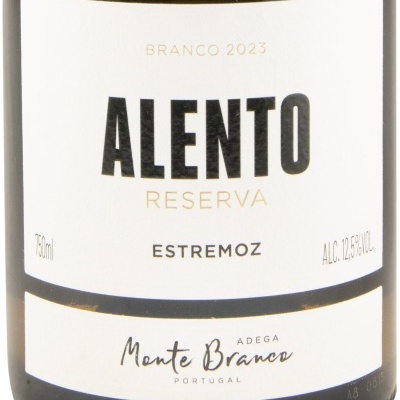 Rótulo garrafa vinho branco Alento Reserva 2023 Estremoz 750ml 12,5% vol.