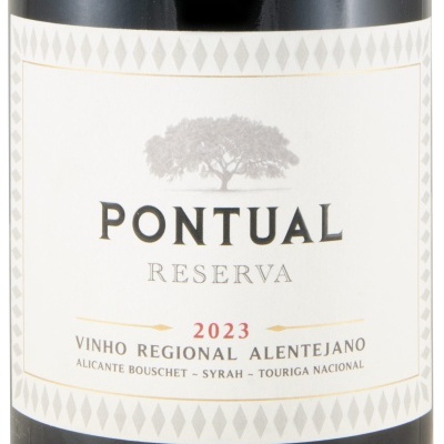 Rótulo de garrafa de vinho Pontual Reserva 2023 Alentejano