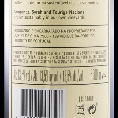 Etiqueta vinho tinto Chaminé Regional Alentejano 2018