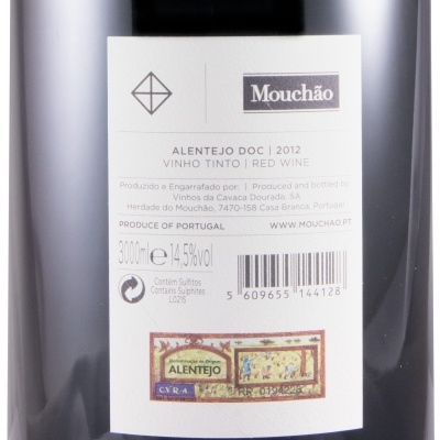 Rótulo de vinho tinto Mouchão Alentejo 2012