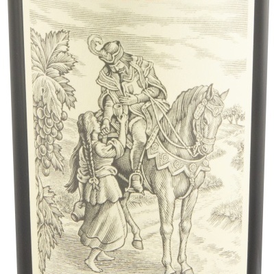 Etiqueta de vinho branco PÊRA-MANCA 2023 ÉVORA-DOC ALENTEJO com ilustração monocromática.