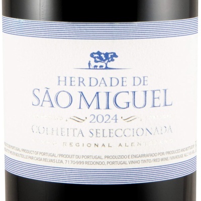 Rótulo de vinho tinto Herdade de São Miguel 2024 colheita selecionada