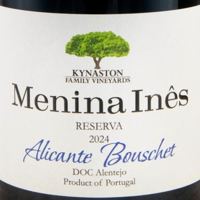 Rótulo de vinho Menina Inês Reserva 2024 Alicante Bouschet DOC Alentejo