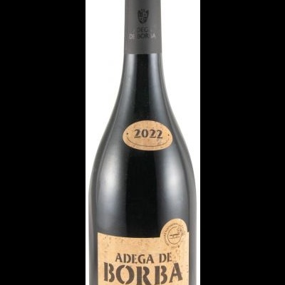 Garrafa de vinho tinto ADEGA DE BORBA Reserva 2022 em fundo branco.