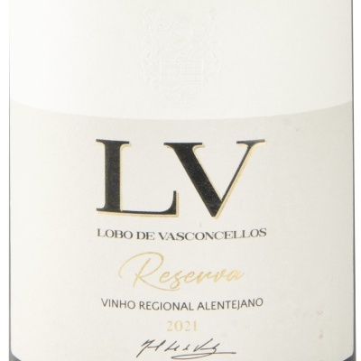Rótulo de vinho LV Lobo de Vasconcellos Reserva 2021