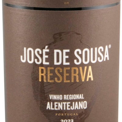 Rótulo de garrafa de vinho José de Sousa Reserva Alentejano 2023