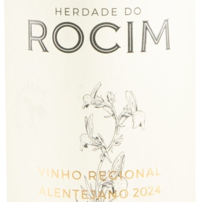 Garrafas de vinho branco com rótulo branco e texto e desenho