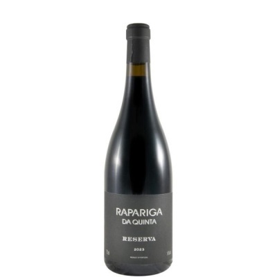 Garrafa de vinho tinto RAPARIGA DA QUINTA RESERVA 2023 com rótulo cinzento escuro